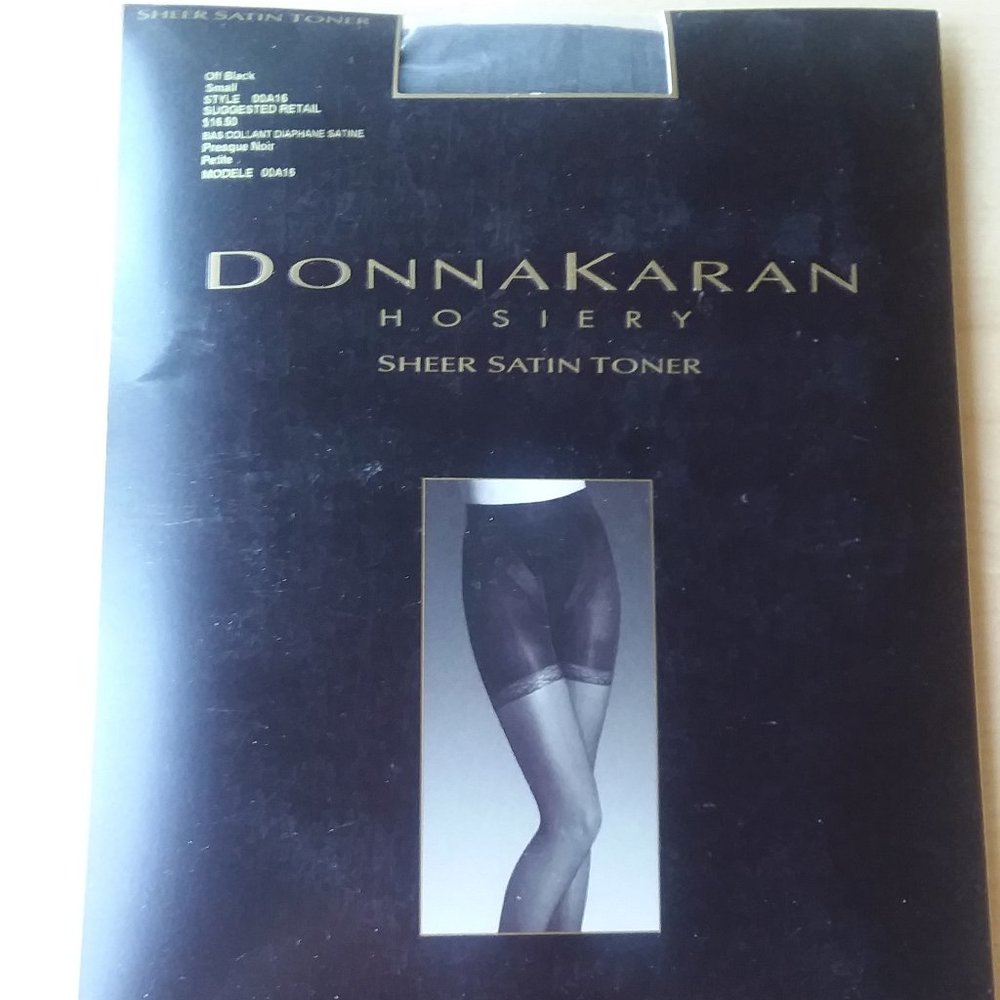 New Off Black Tights/hosiery Donna Karan Small